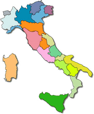 Mappa per selezionare la regione